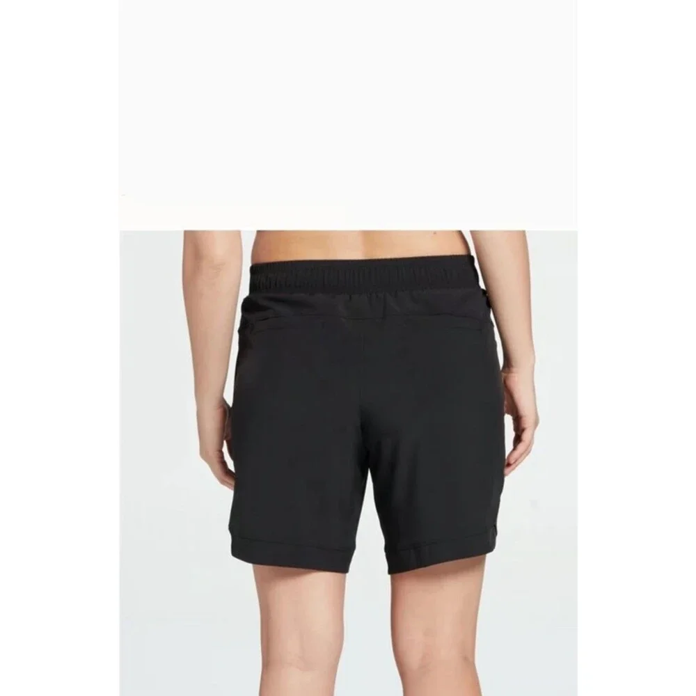 CALIA Women's Size Large Journey Woven Bermuda Short Black NWT Mid Rise pull on